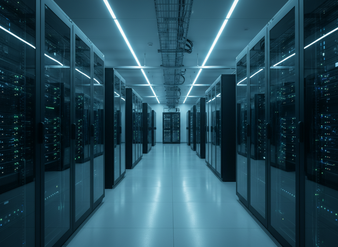 Data center representing digital technology infrastructure